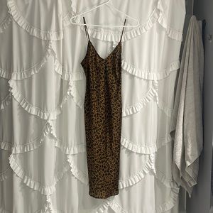 Leopard print midi slip dress from A New Day sized xs